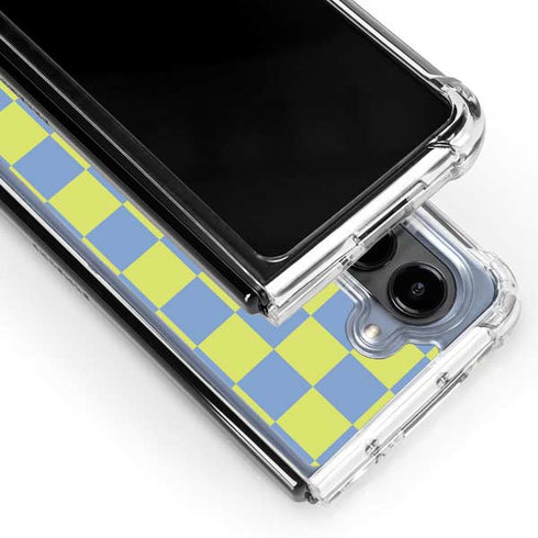 Neon Checkered Galaxy Z Fold5 5G Clear Case